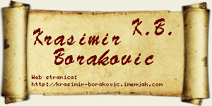 Krasimir Boraković vizit kartica